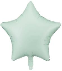 PartyDeco S. r. o Csillag alakú világos zöld fólia lufi, 19"/48cm