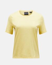 Peak Performance Explore Logo női póló, Size L, 65% poliészter, 35% pamut, Mellow Yellow (G79540070_N39)