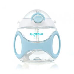U-GROW Sticla tritan cu pai si curea , 330 ml , blue, U-Grow