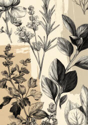 Takoy PANEL Wellsoft polár/fleece takaró varrásához 140x200 herbárium a bézs árnyalataiban