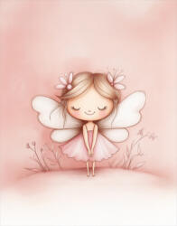 Takoy PANEL Wellsoft polár/fleece gyerek takaró varrásához 145x110 rózsaszín tündér Pavli