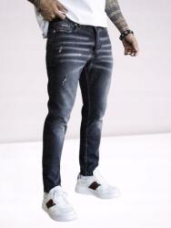  Férfi farmernadrág, Skinny Fit, szaggatott, fekete, Size 32