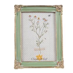 Clayre & Eef Zöld-arany színű sarokdíszes képkeret - szep-otthon - 8 740 Ft