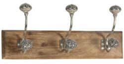 Clayre & Eef Falifogas fekete mintás kerámiagombbal