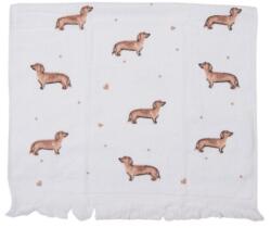 Clayre & Eef Konyhai kéztörlő - 40x66cm - 100% pamut - Dachshund Love