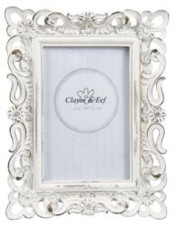 Clayre & Eef Képkeret - fehér virágos kerettel