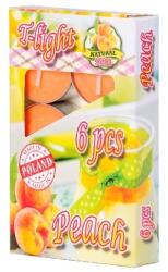  Teamécses 6 Db Peach Prés. Illatgyertyák