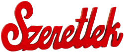 Valex Decor 4 db. fa "Szeretlek" felirat 10 x 4cm - Piros (MT9-05)