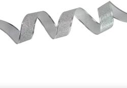  Glitteres szalag, ezüst. Szélessége: 4 cm. Az ár egy méterre vonatkozik