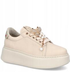 CheBello Bőr sportcipő, krém színű, Size 38 (CHEBELLO 4585-157-000-PSK-S251)