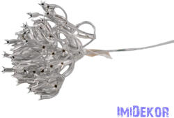  Metál kócos műnövény pick 23cm 2 - Ezüst