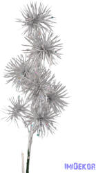  Metál hagymás fejű ág 33cm - Ezüst