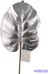  Metál selyem levél 50cm - Ezüst