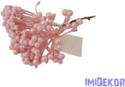  Gyöngyház bogyós pick 14cm - Rózsaszín