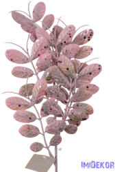  Csillámos leveles ág 48cm - Rózsaszín