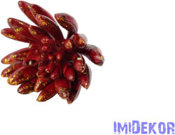  Kövirózsa csillámos 14cm - Bordó