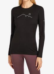 icebreaker Merino 200 Oasis LS Crewe Rainer Ridge Termoaktív női felső - black - XS