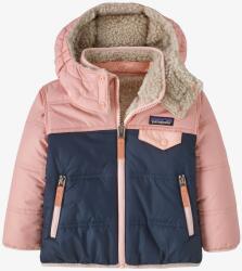 Patagonia Reversible Tribbles Hoody Gyerekkabát - new navy/mallow pink - 80_86_cm