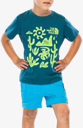 The North Face S/S Outdoor Graphic Tee Gyerekpóló - blue moss/green - 104_110_cm