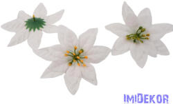  Mikulásvirág bársonyos fej D11cm - Fehér