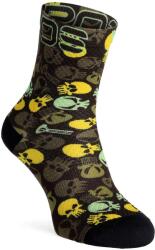 Karpos Green Fire Socks Női biciklis zokni - black/rifle green/buttercup - S-M