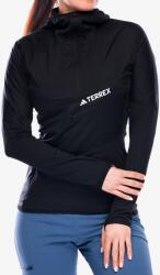 Adidas Terrex Techrock Ultralight Half Zip Hooded Fleece Női kapucnis felső - black - S