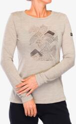 Super Natural Super. natural Hilly LS Hosszú ujjú női póló - vintage khaki melange/various - S