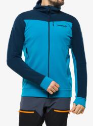 Norrona Falketind Warmwool2 Stretch Zip Hood Férfi Felső - hawaiian surf/indigo night - L