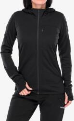 icebreaker Merino Blend 300 RealFleece Descender LS Zip Hoodie Kapucnis női felső - black - XS
