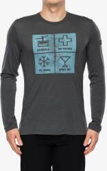 Super Natural Super. natural Swiss Lodge LS Férfi pulóver - dark. s. mel/c. blue/cash. gry mel - M