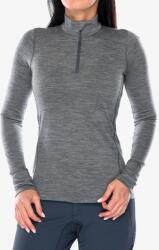 ODLO Merino 200 BL Top Turtle Neck LS Half Zip Termoaktív női felső - steel grey melange - M
