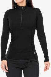 Sensor Merino DF Tee L/S Zip Termoaktív Felső - black - S