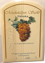  Pálinkás címke - Muskotályos Szőlő (nagy) (410-00117)
