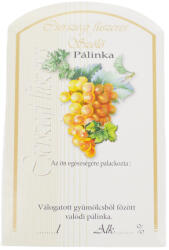 Pálinkás címke - Cserszegi (nagy) (410-00128)