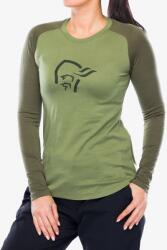 Norrona Femund Pureull Long Sleeve Termoaktív női felső - loden green - M