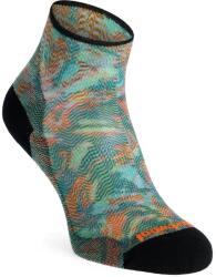 Smartwool Bike Zero Cushion Jungle Music Print Ankle Socks Női biciklis zokni - honey gold - S