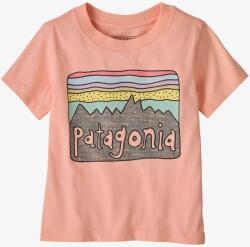 Patagonia Baby Fitz Roy Skies T-Shirt Póló gyerekeknek - sunlit pink - 80_86_cm
