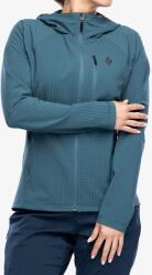 Black Diamond Coefficient Storm FZ Hoody Női kapucnis felső - creek blue - L