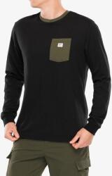 Patagonia L/S Shop Sticker Pocket Responsibili-Tee Felső - black/basin green - L