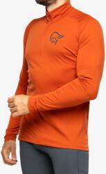 Norrona Fjora Equaliser LS Zip Top Kerékpáros Felső - rooibos tea/indigo night - L