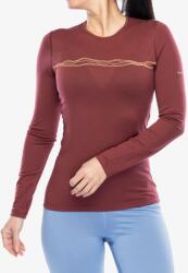 icebreaker Merino 200 Oasis LS Crewe Mountain Pulse Termoaktív női felső - port - XS
