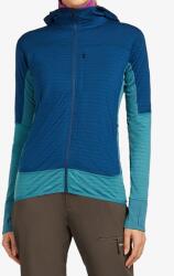 icebreaker Merino Blend 300 RealFleece Descender LS Zip Hoodie Női felső - topaz/atlantis/cb - L