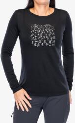 Super Natural Super. natural Free Ski Tickets LS Hosszú ujjú női póló - jet black/feather grey - L