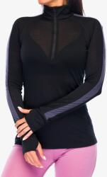 icebreaker Merino 125 ZoneKnit LS Half Zip Termoaktív női felső - black/graphite/cb - L