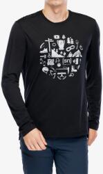 Super Natural Super. natural Well Equipped Ls Hosszú ujjú póló - jet black/vapor grey - S