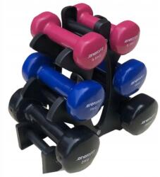 Enero Fit Súlyzó szett, 7kg, karácsonyfa állvány, vinil bevonat (1052687)