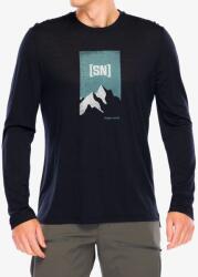 Super Natural Super. natural 2 Pitch Ls Felső - jet blk/balsam green/f. grey - M