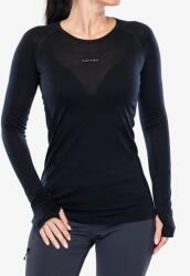 icebreaker Merino Blend 125 ZoneKnit LS Crewe Termoaktív női felső - black - L