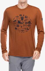 Super Natural Super. natural Well Equipped Ls Férfi pulóver - horn brown/blueberry - M