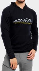 Sensor Merino Upper Fleece Hooded Kapucnis Felső - black mountains - S